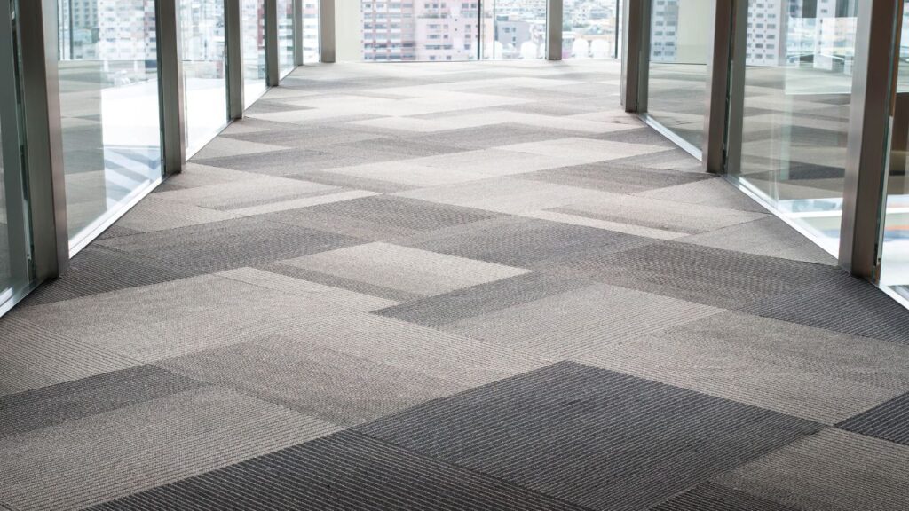 carpeted office floor