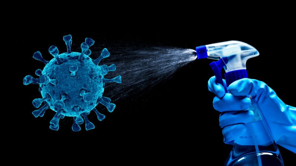 disinfectant-being-sprayed-virus