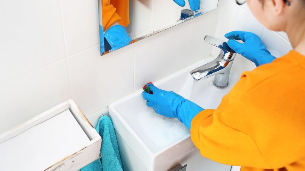 bathroom sink cleaning