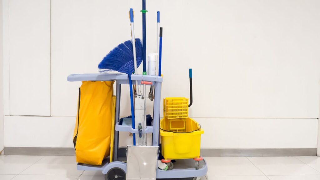 janitorial services cart