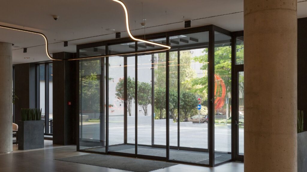 office entrance glass door