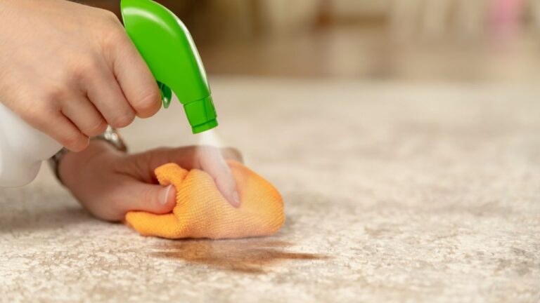 cleaning stained carpet